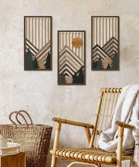 Putuo Decor boho mountain wall art panel 4 creates layered visual depth on walls