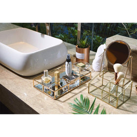 PuTwo Tray Mirror in dresser setup for jewelry storage.