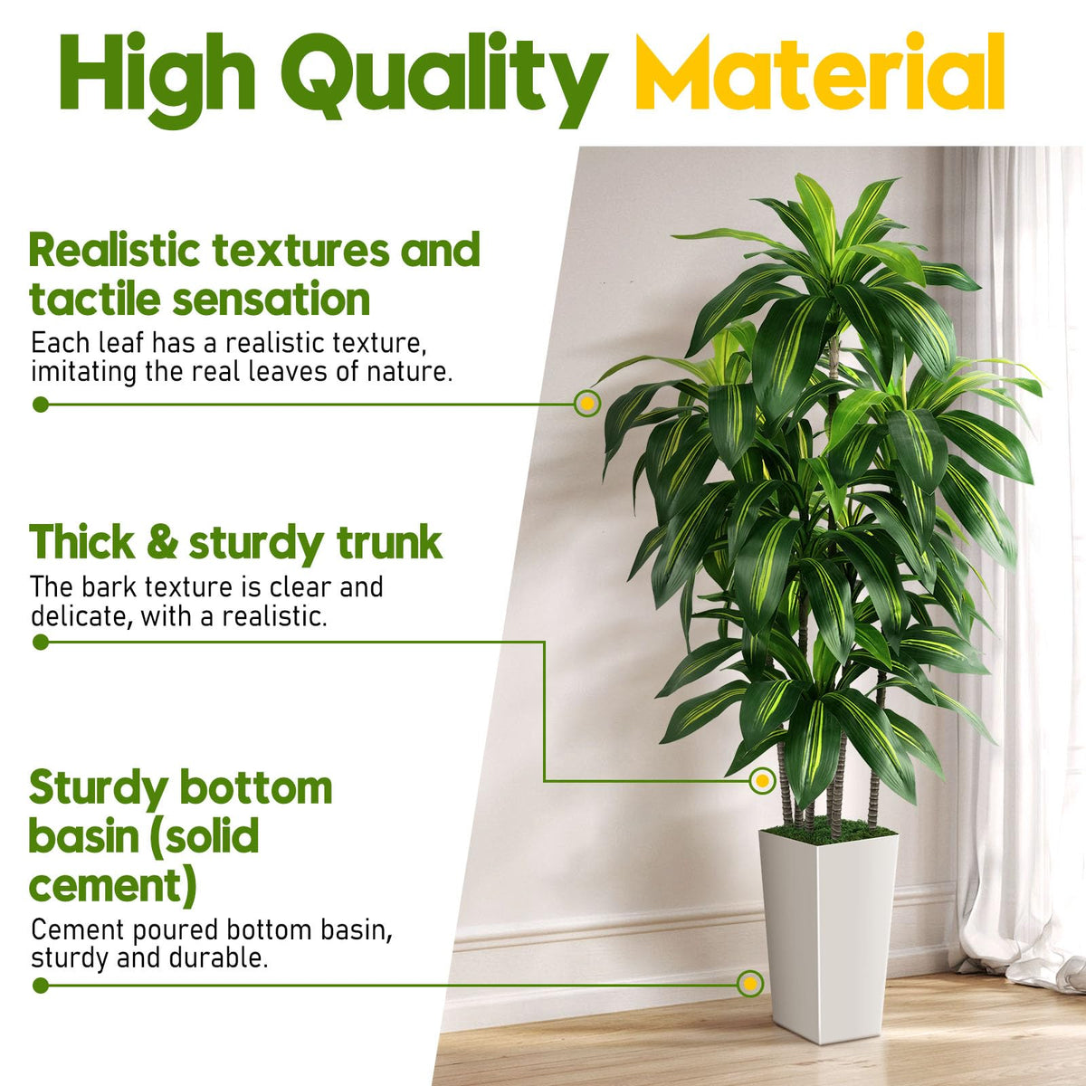PUUKU white tall planter base enhances stability and décor.