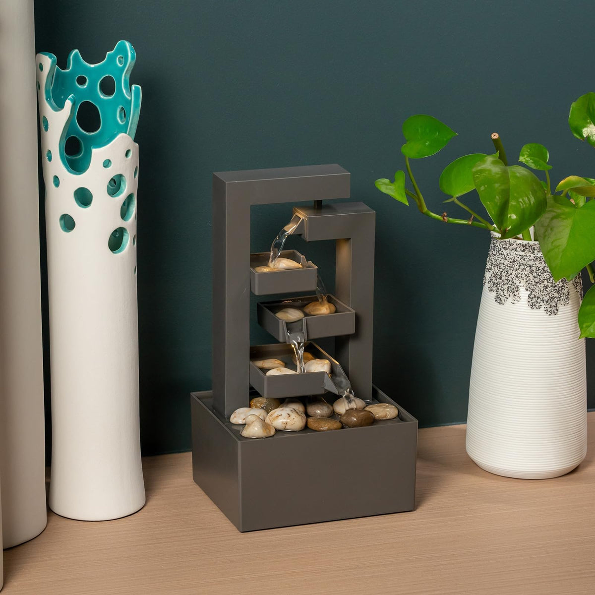 PUULYE includes natural river stones for an authentic, premium look.