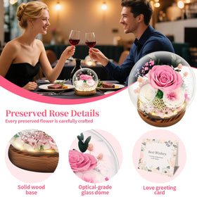 Puxinargo preserved rose on an office desk adds refined color and charm.