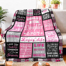 PVDSAVE Daughter Life Blanket 50x60 after wash remains soft and colorfast.