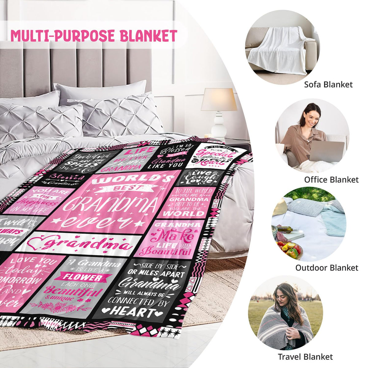 PVDSAVE Farmhouse Decor Blanket enhances room charm and comfort.