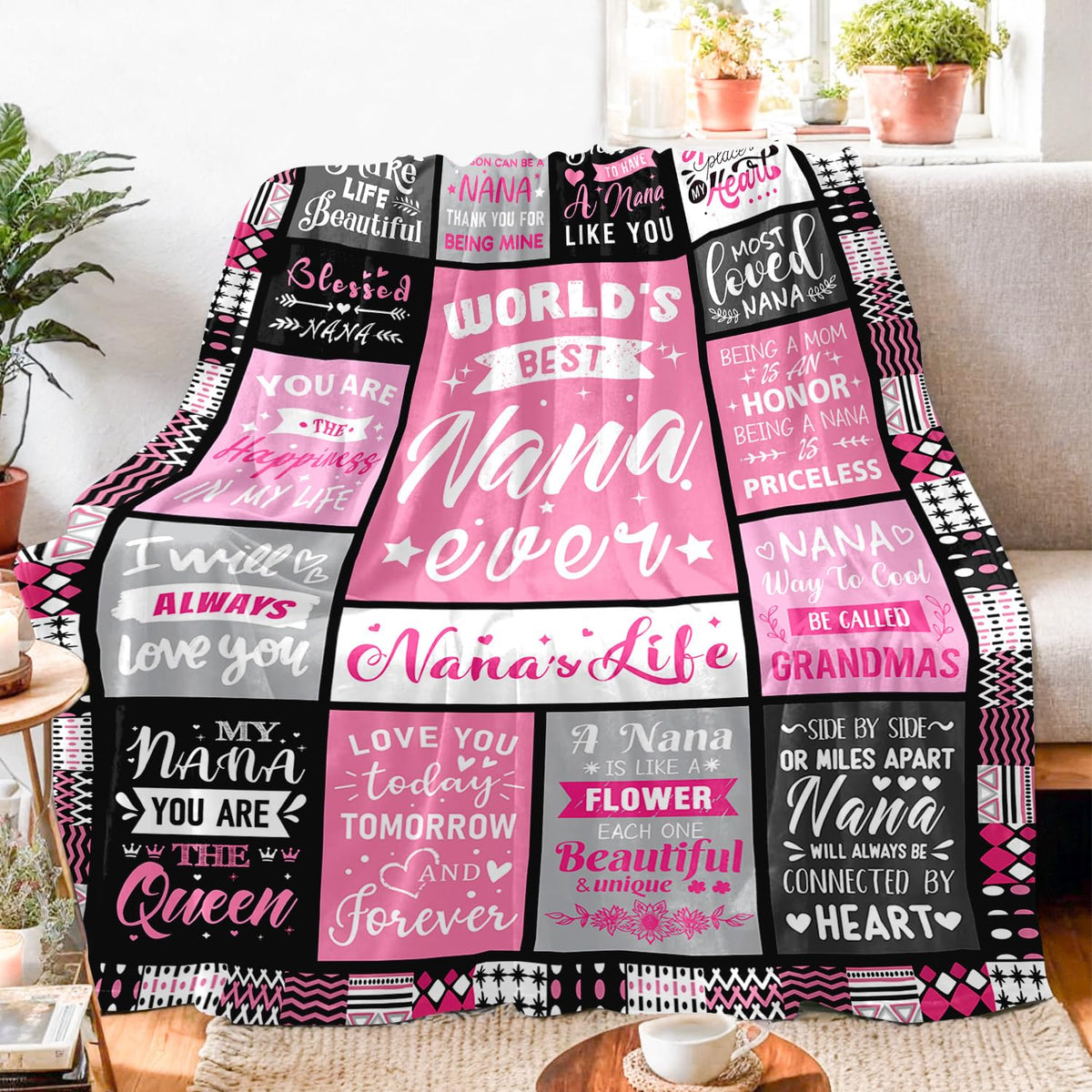 PVDSAVE Nana blanket is travel-friendly for cozy journeys.