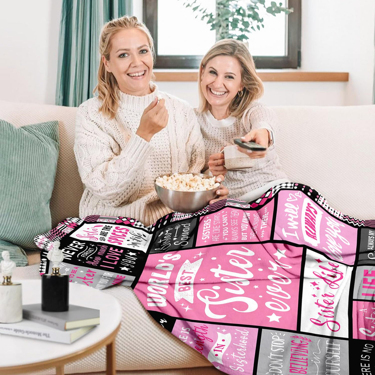 PVDSAVE Sisters Life Blanket on a picnic, portable warmth for outdoor moments.