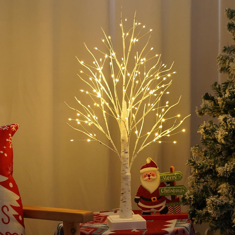 PXBNIUYA 144 LED birch tree lights on table for warm ambience