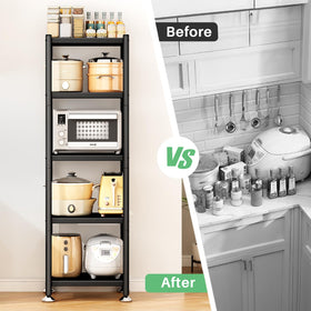 PXRACK versatile kitchen and laundry storage solution for pantries and closets.