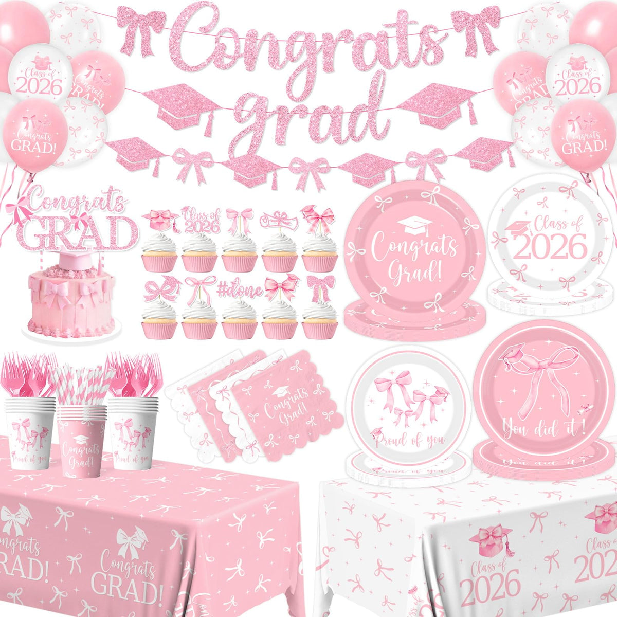 Pymurod 2026 graduation banner creates a festive photo backdrop for the party.