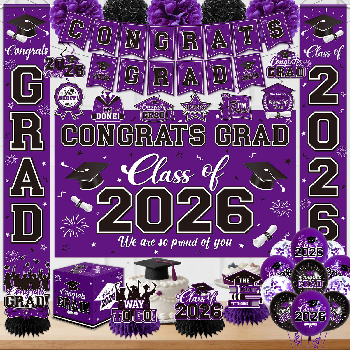 Pymurod Class of 2026 backdrop creates a focal point for celebrations.