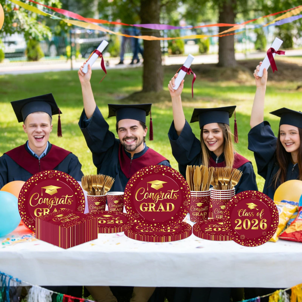 Pymurod graduation decor caps diplomas for Class of 2026 theme.