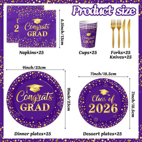 Pymurod graduation napkins 6.5in, absorbent and festive for easy cleanup after the ceremony