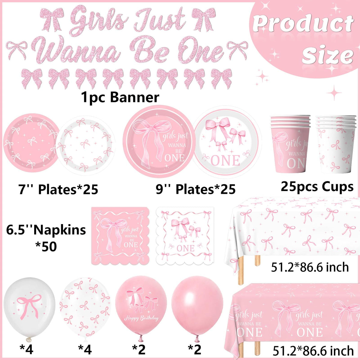 Pymurod pink bow dinner plates support kid-friendly servings with festive style.