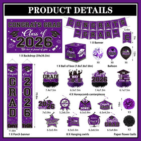Pymurod porch banners brighten indoor and outdoor graduation parties.