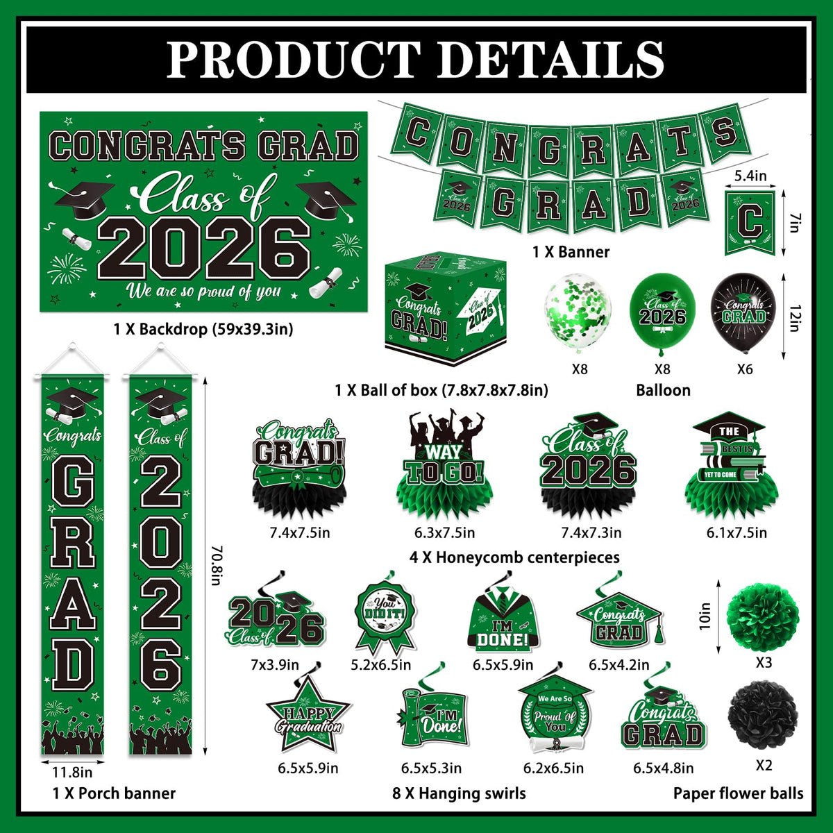 Pymurod porch banner for outdoor celebration decor