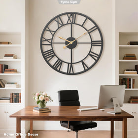 Pytha Sight handcrafted clock rear slot hanging simplifies setup.