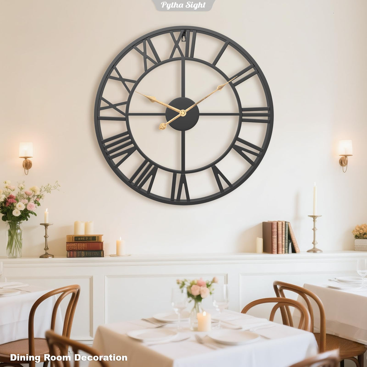Pytha Sight office wall clock with silent movement for calm productivity.