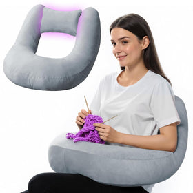 Pyurifai crochet pillow backrest supports upright reading posture.
