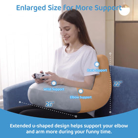 Pyurifai crochet pillow extended U-shape offers full-body comfort.