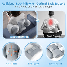 Pyurifai crochet pillow lap support provides roomy workspace for laptops.