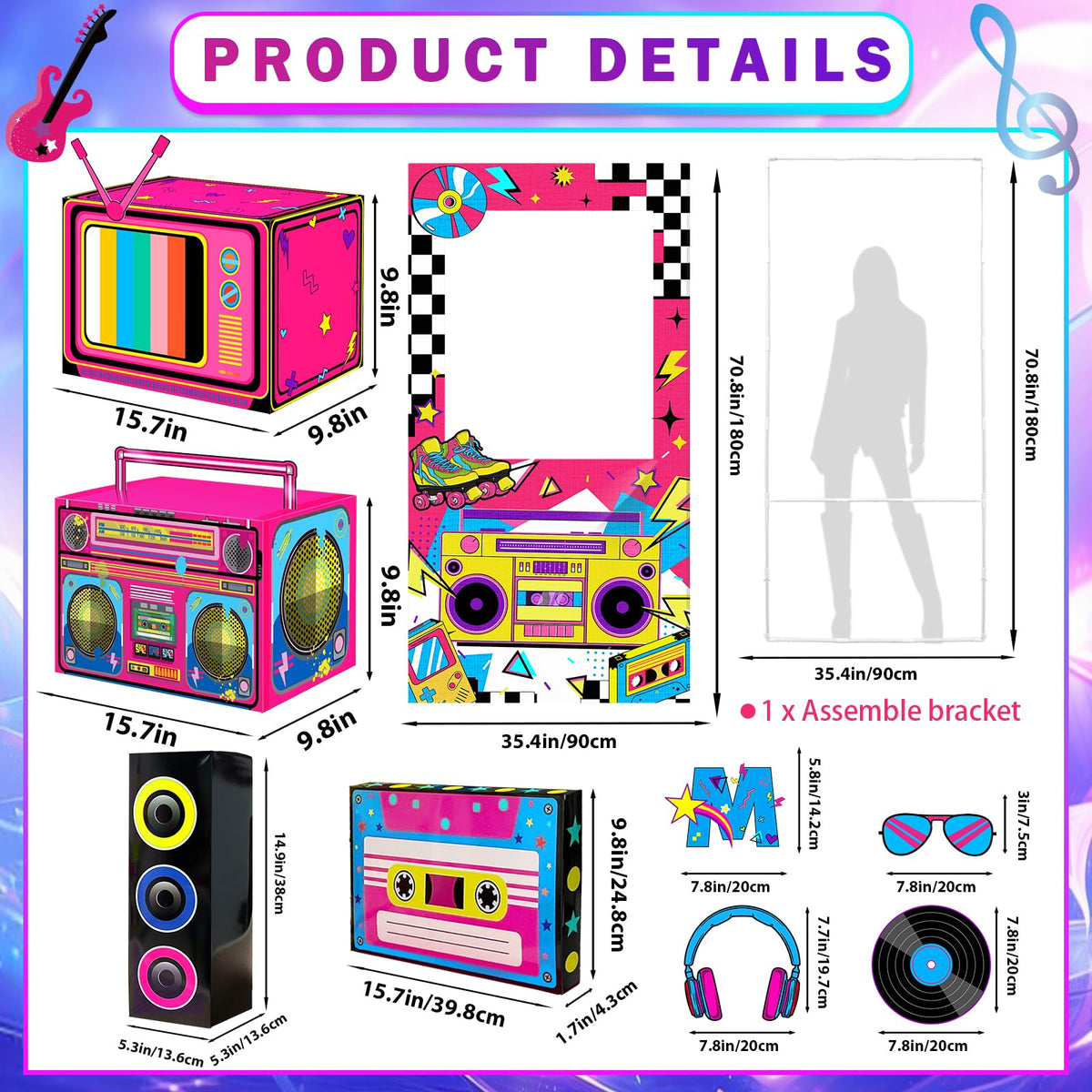 Pzhgoct radio boombox paper boxes add nostalgic vibe to photo moments