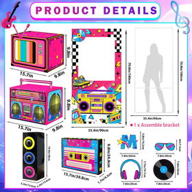Pzhgoct radio boombox paper boxes add nostalgic vibe to photo moments