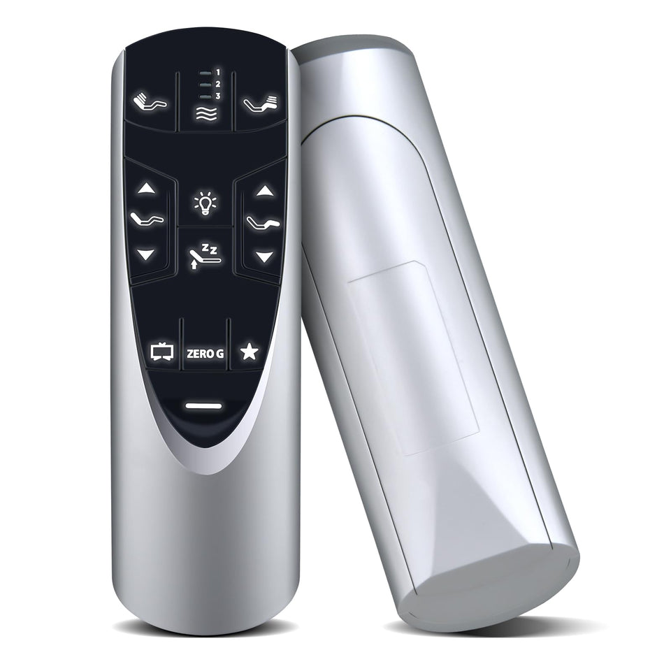 PZL RF358A RF502A remote front view with ergonomic grip for comfortable use