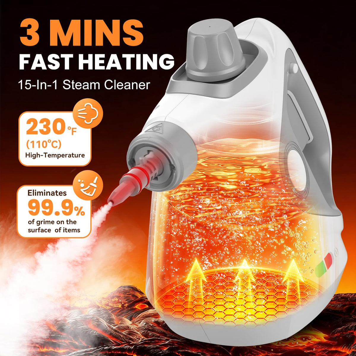 Pzmlu steam cleaner chemical-free cleaning for safe homes