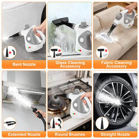 Pzmlu steam cleaner portable with long cord for easy room-to-room cleaning