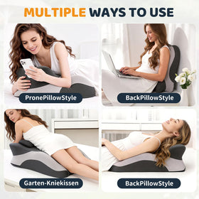pzvdsog back-support multi-use pillow adapts to bed, sofa, or floor setups.