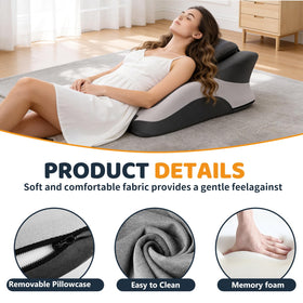 pzvdsog reading pillow on bed supports comfortable reading and movie watching.
