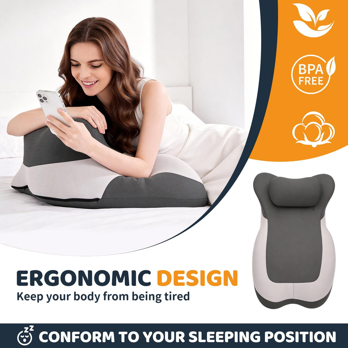 pzvdsog removable cover makes it easy to keep the pillow fresh.