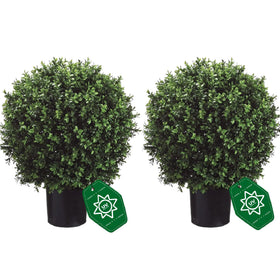 QAOUIEP artificial boxwood topiary 26in for front porch, instantly elevating curb appeal.