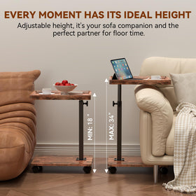 QAUUQQ C Table features a wood top for stability and durability