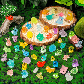 QAUYETM luminous resin puppies glow at night for dollhouses or terrariums