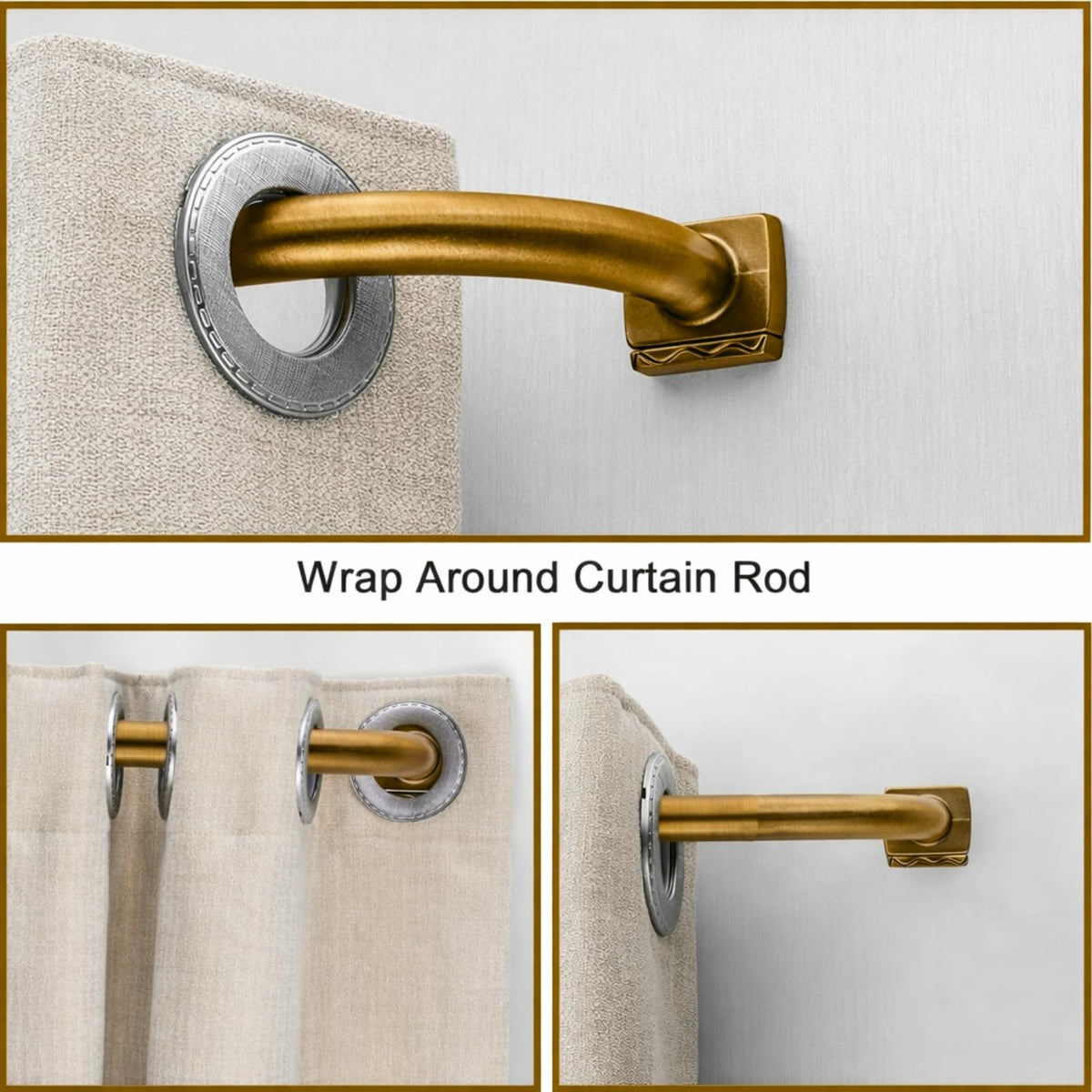 QBMVWF curved ends help block light and reduce drafts for cozy interiors.