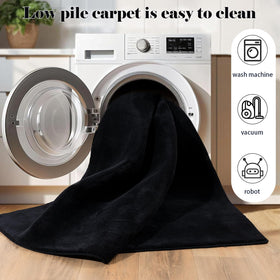QDUIDU low-pile rug design simplifies vacuuming and daily cleaning.