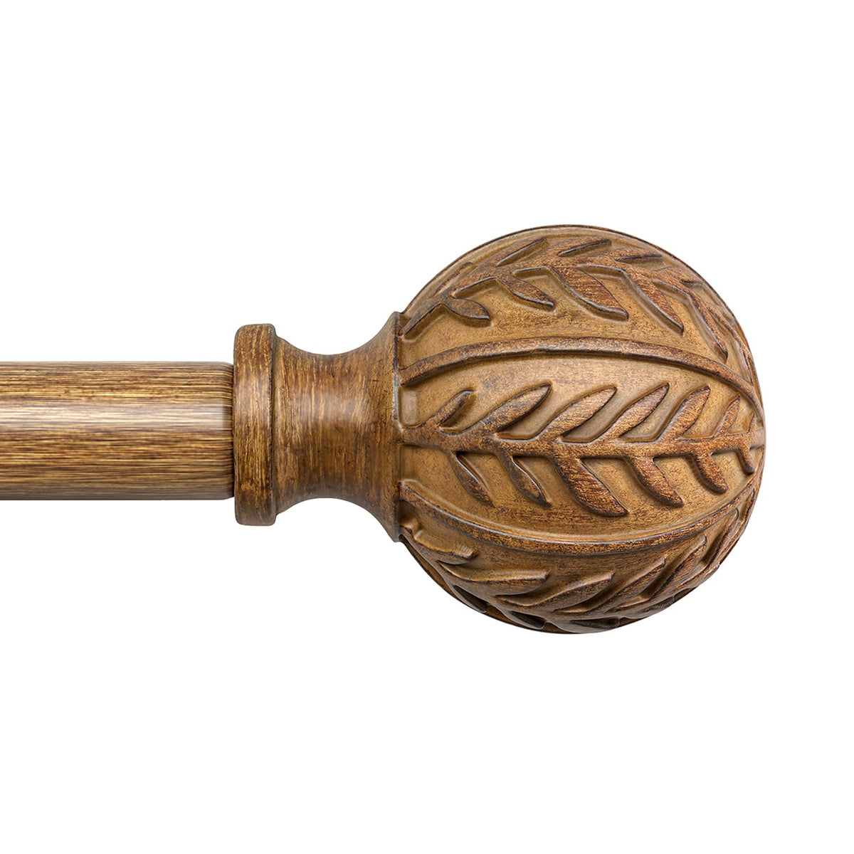 QDwis boho wood curtain rod assembly with adjustable sections for a custom fit.