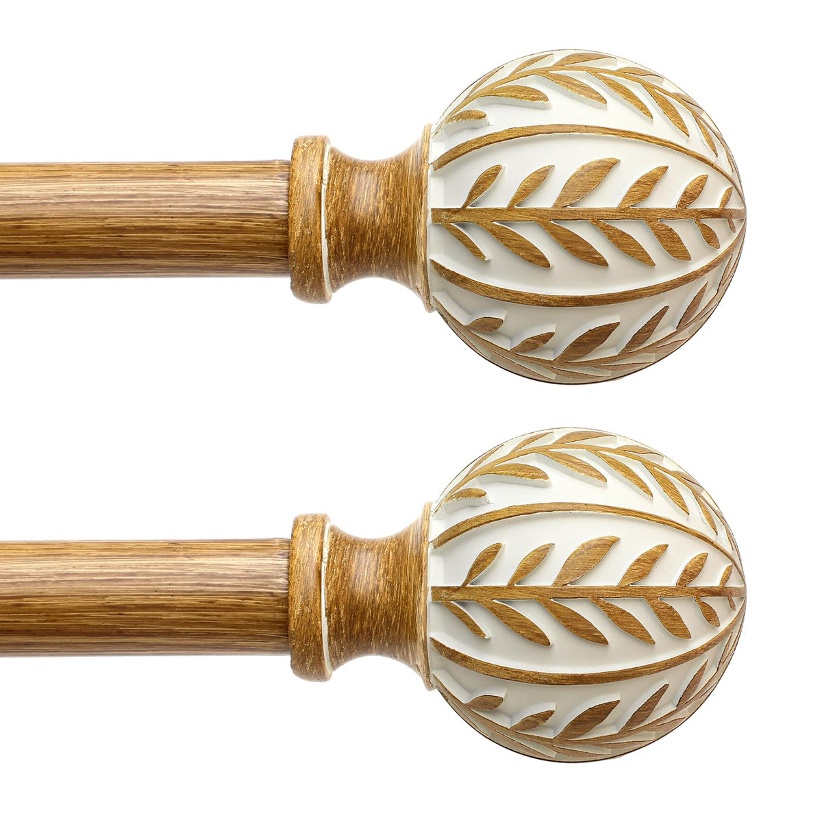 QDWIS boho wood curtain rod outer 1in for versatile window dressing