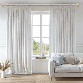 QDWIS gold curtain rod full set fits 28 to 48 inch windows