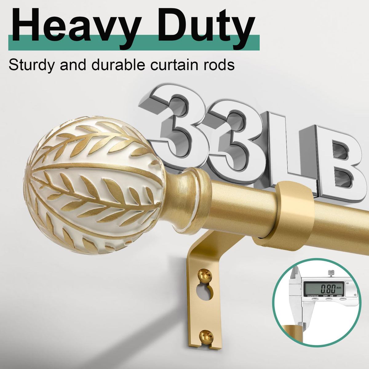 QDWIS outer 1 inch rod close-up shows sturdy construction