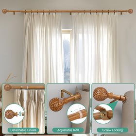 QDWIS decorative drapery rod set blends aesthetics with everyday practicality
