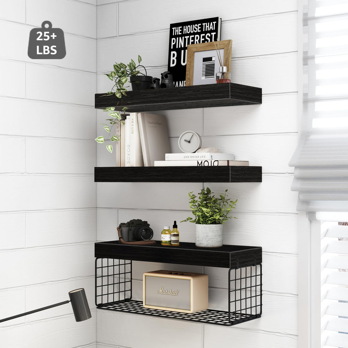 QEEIG bathroom shelves over toilet depth details 6.7 inches for books or towels