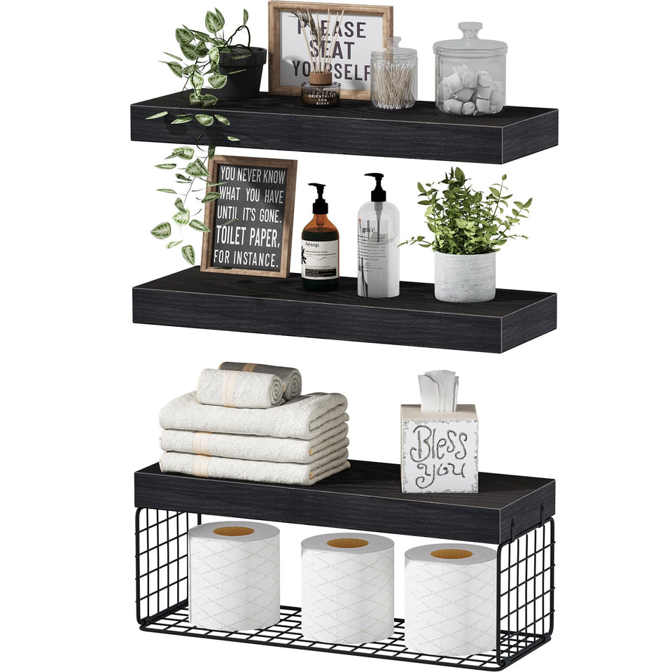 QEEIG bathroom shelves over toilet front view with space-saving design