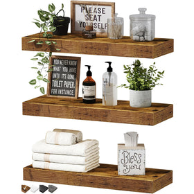 QEEIG floating shelves wall bathroom 3-shelf set display for storage