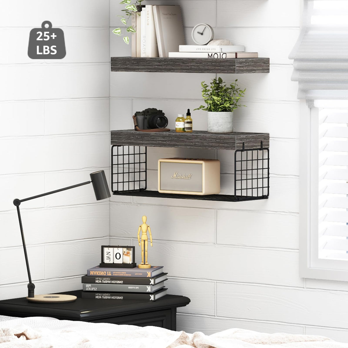 QEEIG shelves measure 6.7 in depth by 15.7 in width