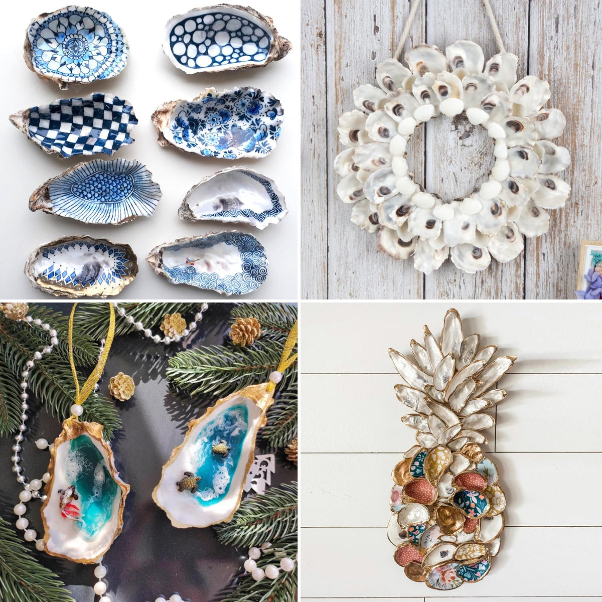 QEQEKAKA oyster shells rough surface adds natural texture to crafts