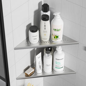 Qeke space-saving corner design maximizes storage without clutter.