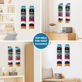 Qeuhehdi hat organizer wall screws and anchors for secure mounting.