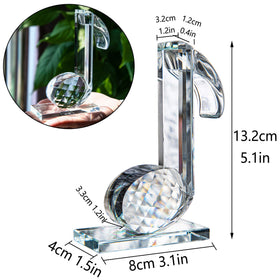 QFkris glass musical sculpture showcased on a piano for refined decor
