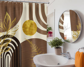 QGHOT waterproof polyester curtain fabric lets light through while protecting against splashes.